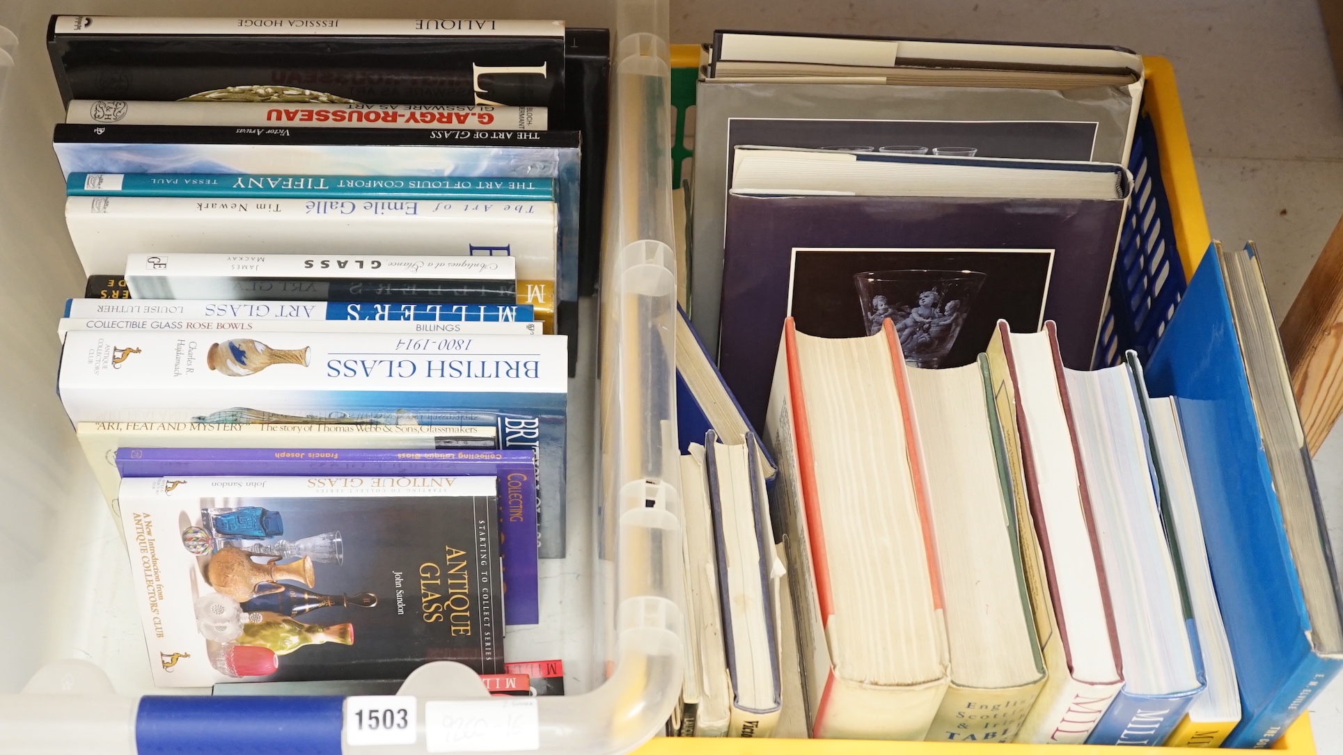 Glass reference books relating to 19th century and later glass